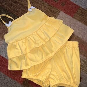 Yellow Baby Outfit with Ruffles